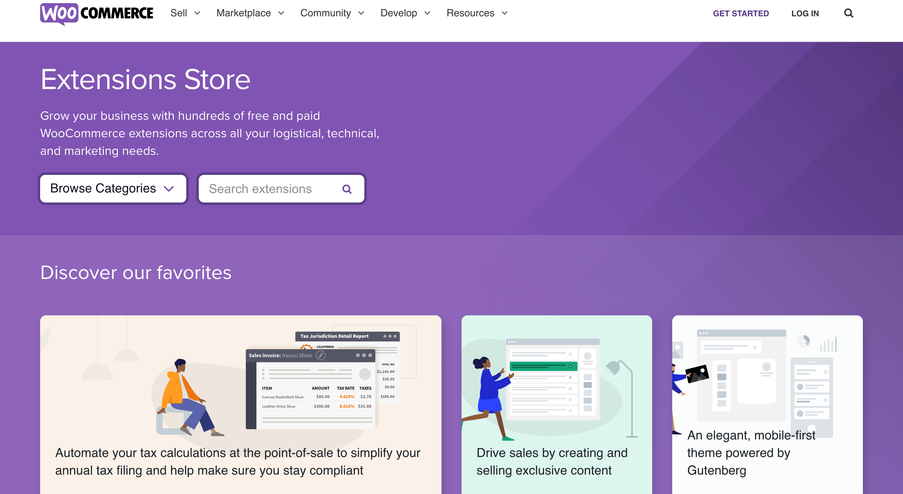 woocommerce extensions homepage