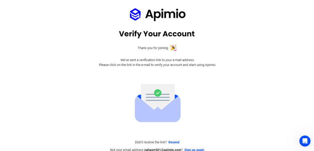 Verify your account