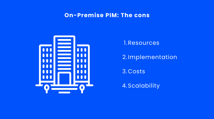 cons of on-premise PIM