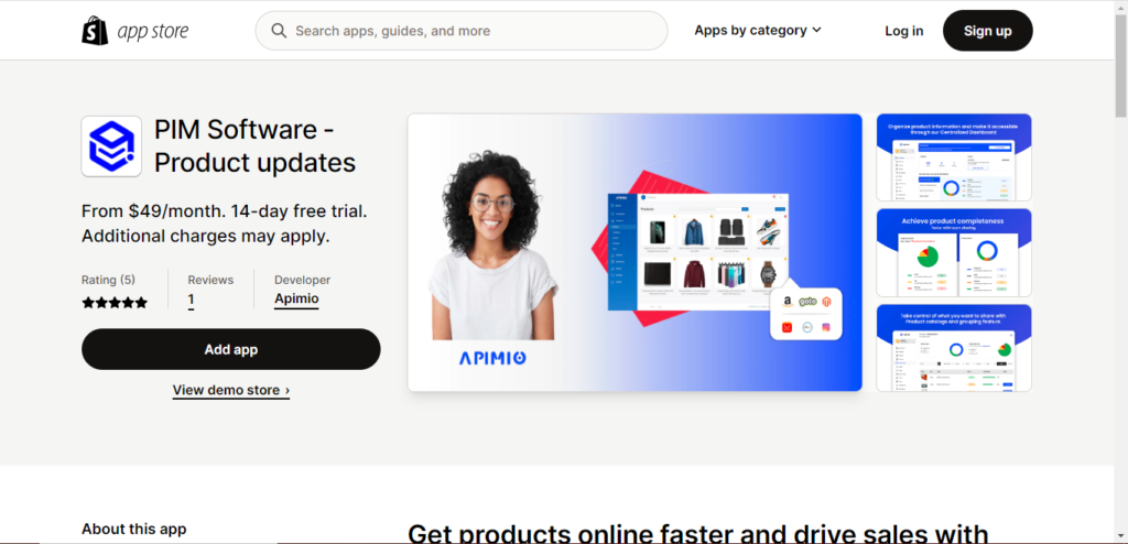 PIM for shopify app